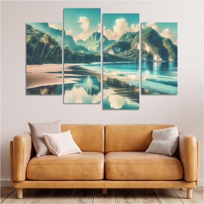 Tranquil Waters Beach Premium Artwork Frames