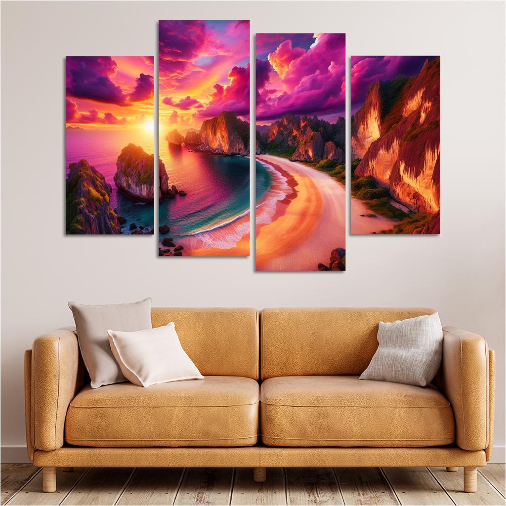 Sunset Ridge Beach Premium Artwork Frames