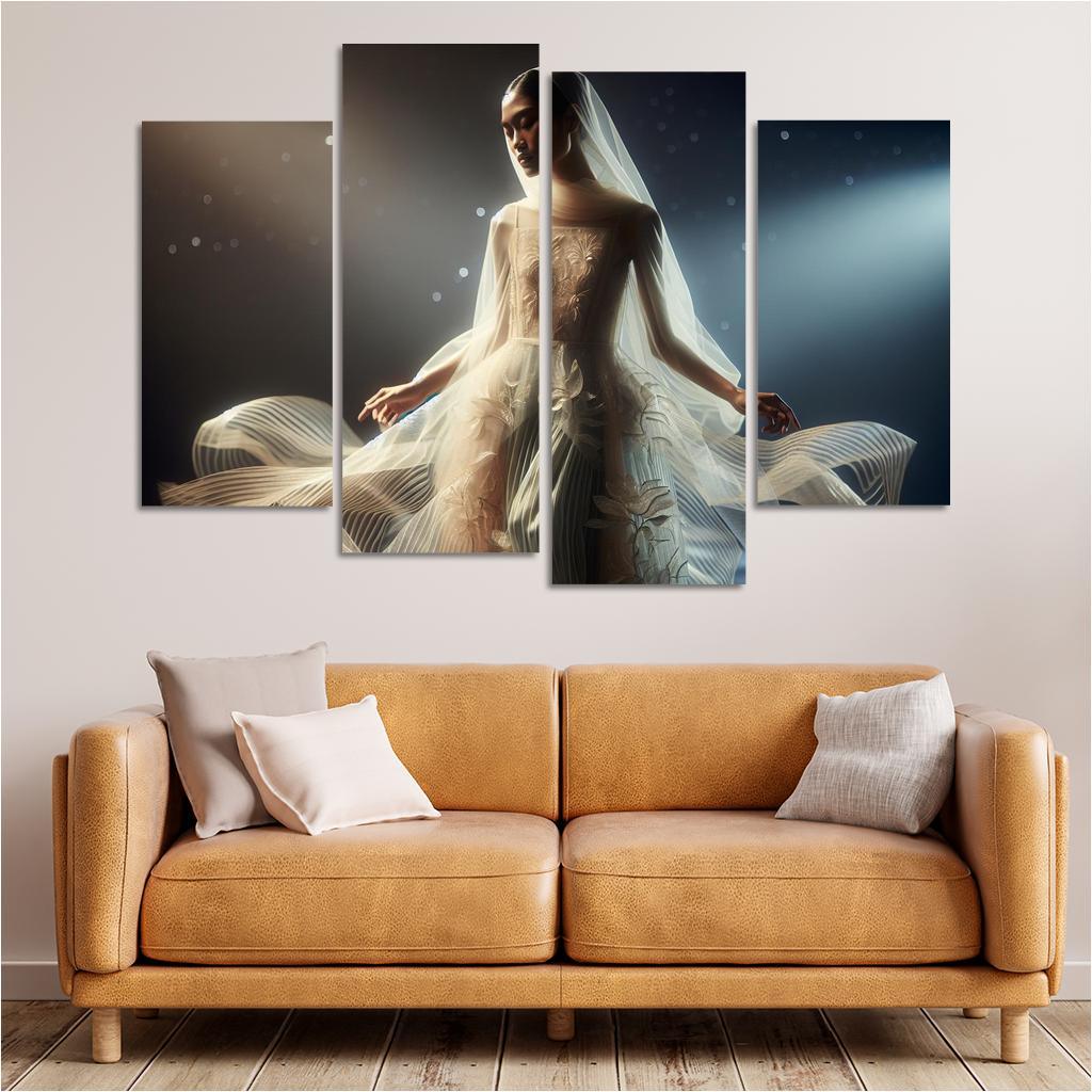 Translucent Layers Sheer Fashion Trends Multi-panel Paintings