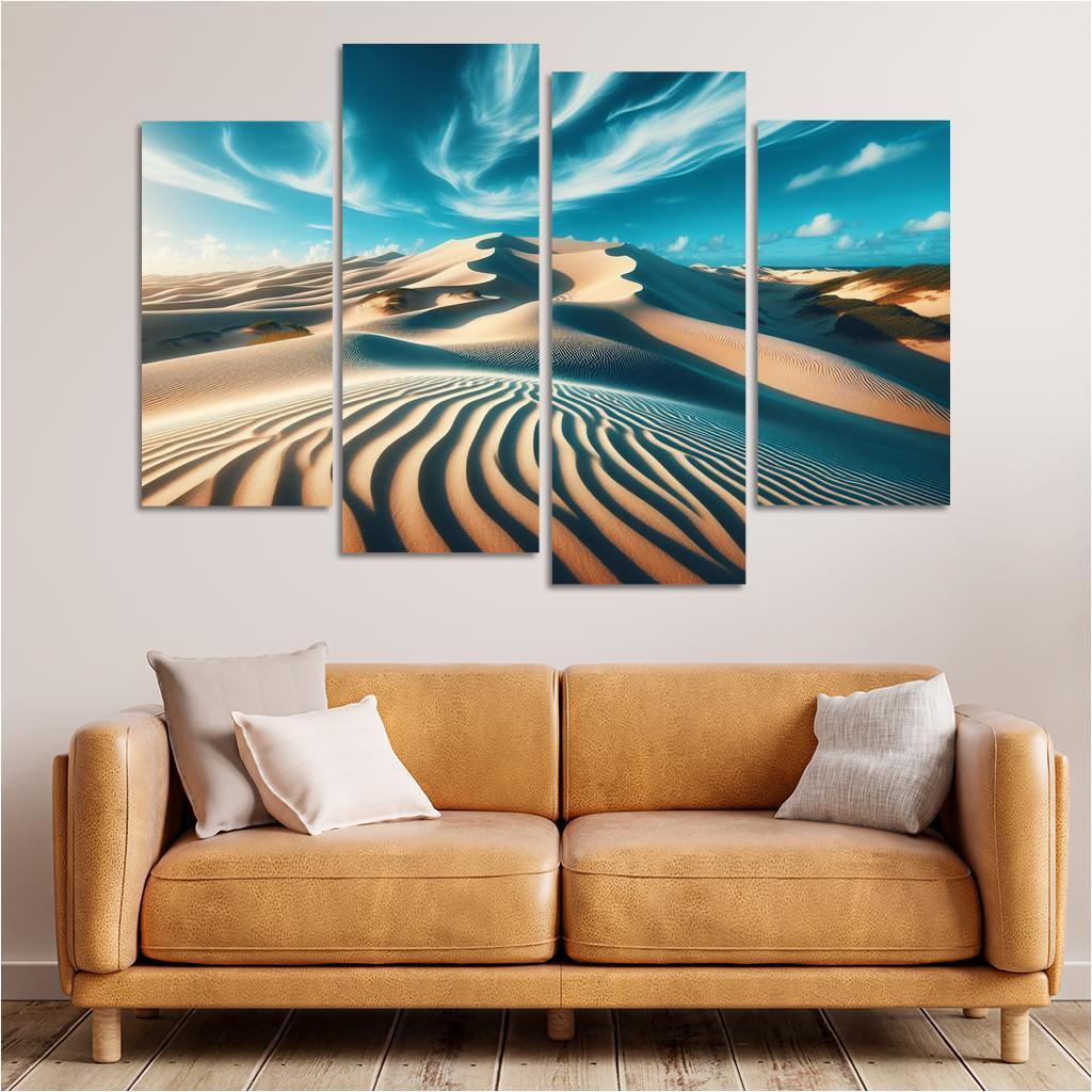 Sunlit Dunes Windswept Beauty Multi-panel Paintings