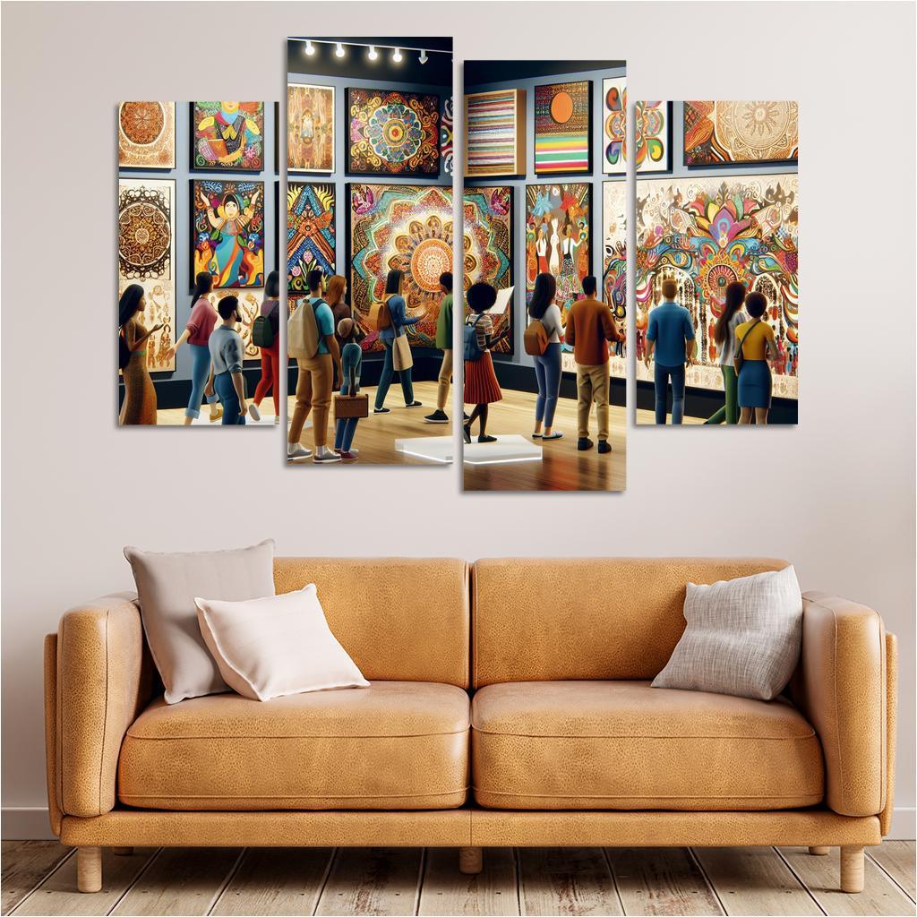 Bridging Cultures Artistic Expressions Of Unity Framed Paintings