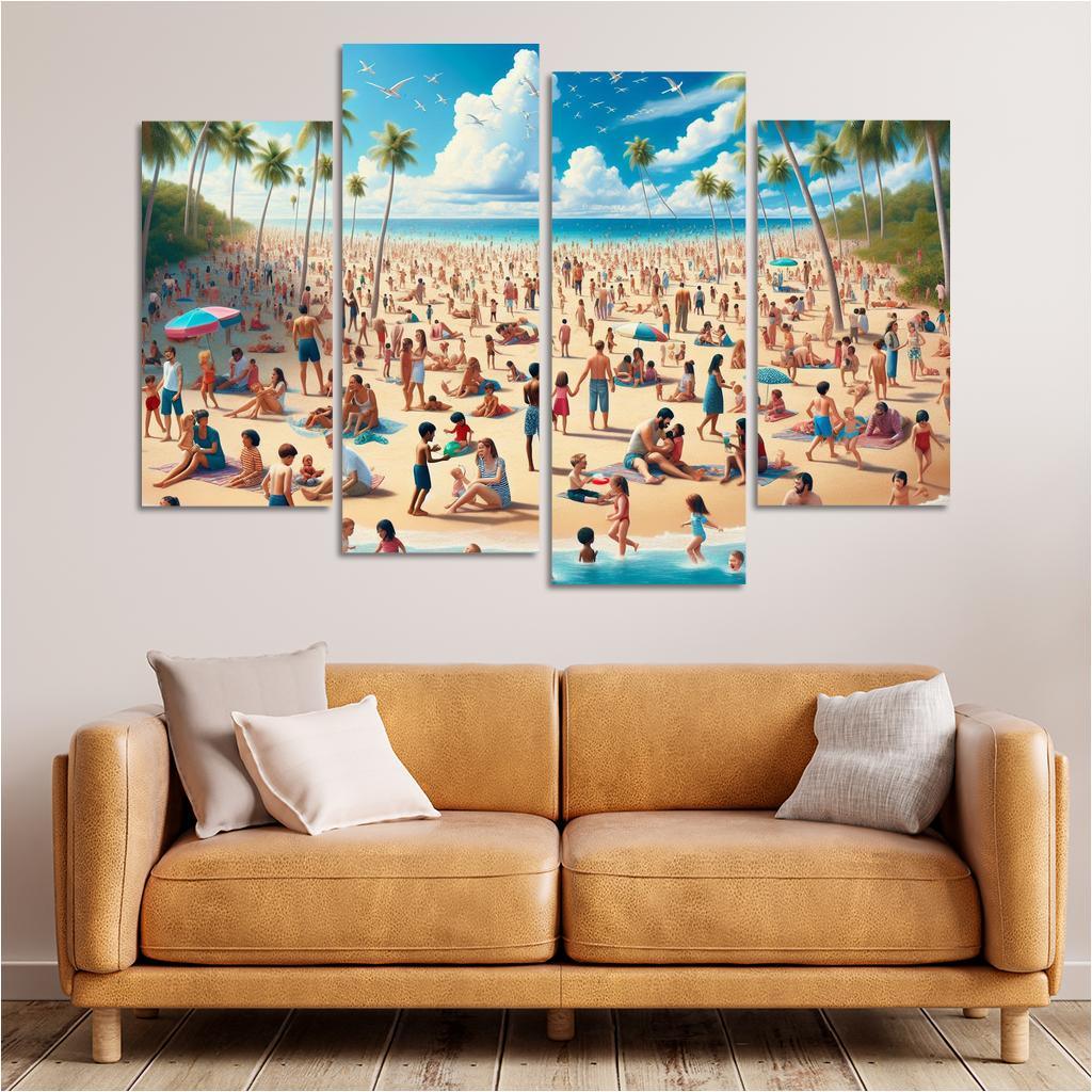 Serenity Sands A Family Oasis Multi-panel Paintings