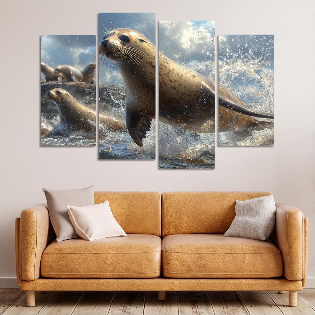 The Playful Sea Lion Acrobat Of The Sea Art Trends