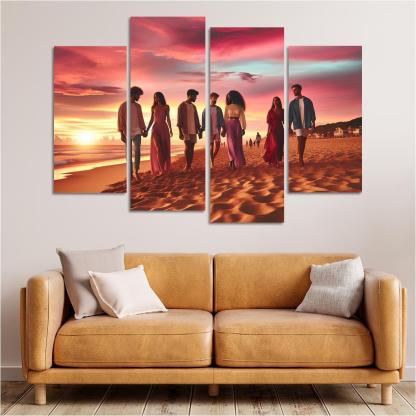 Sunset Shores A Romantic Haven Custom Paintings Frame