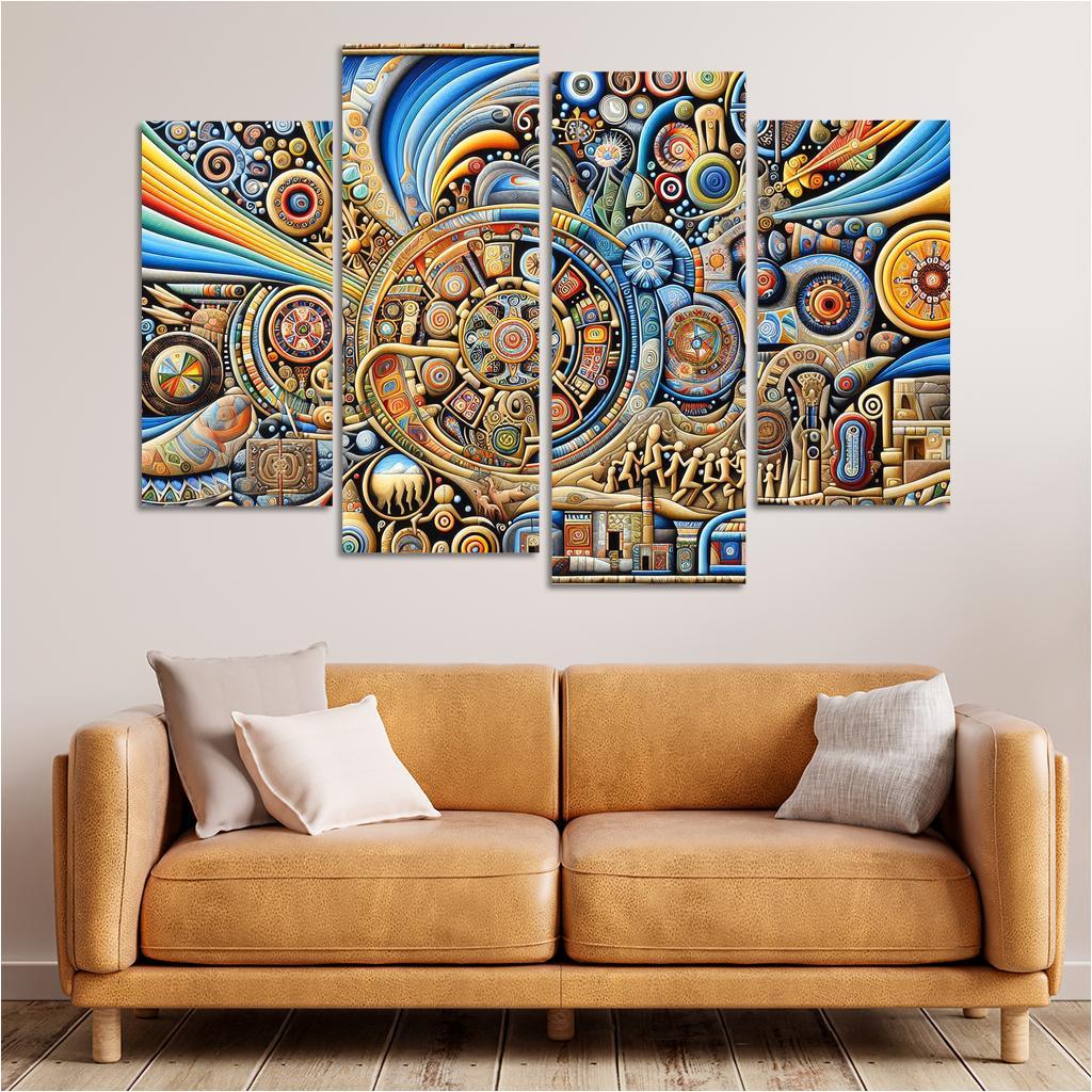 Culture Unbound Preserving Indigenous Traditions Multi-panel Paintings