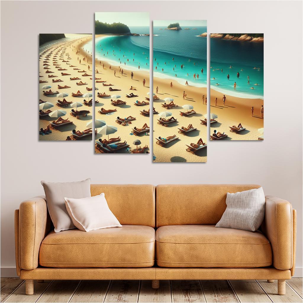 Oasis Beach Peaceful Sunbathing Retreat Art Trends