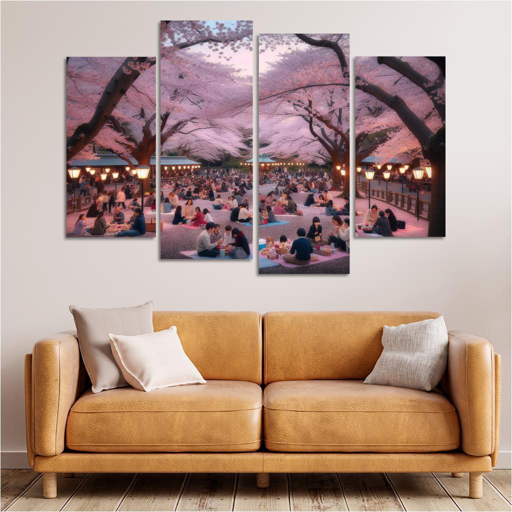 Cherry Blossom Festival - Japan Modern Paintings Frame