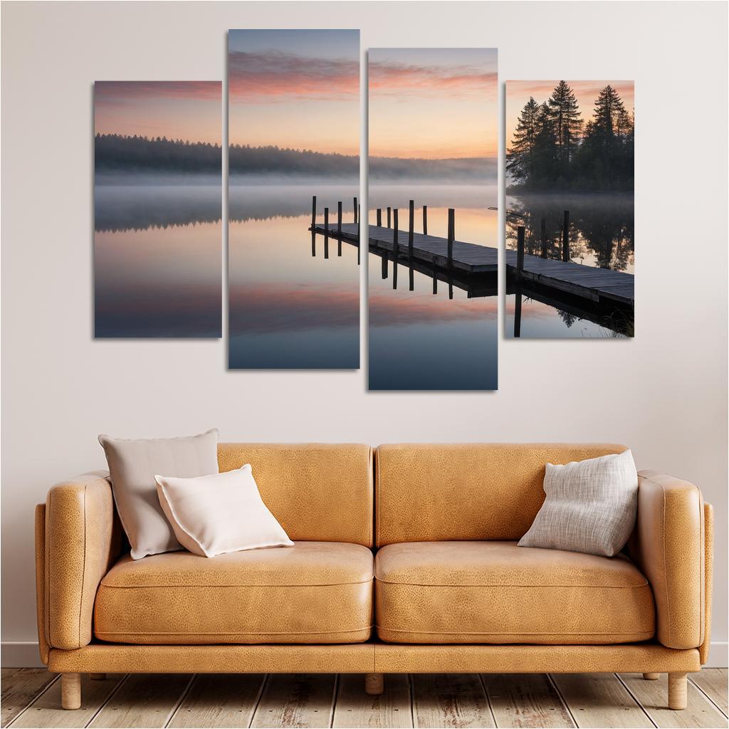 The Tranquil Horizon Of Still Waters Oil Paintings Frame