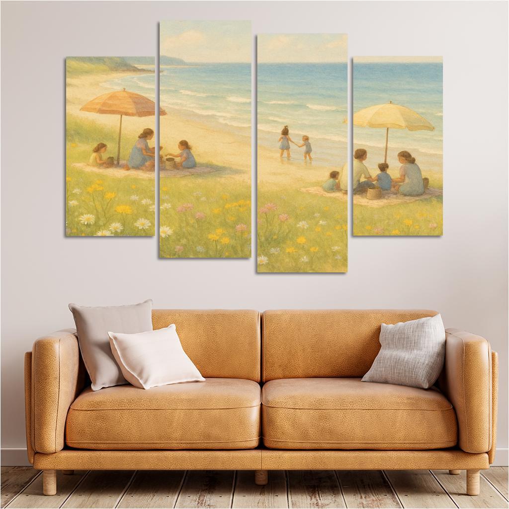 Seaside Meadows Family Haven Custom Paintings Frame