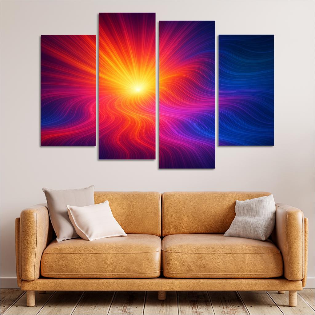 Pulse Of The Invisible Spectrum Oil Paintings Frame