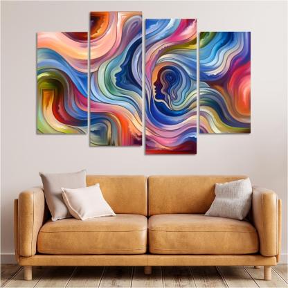 Chronicles of Emotion 4 Piece HD Canvas Wall Art-Original Frame