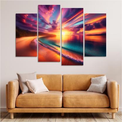 Sunrise Beach A New Day's Awakening Custom Paintings Frame