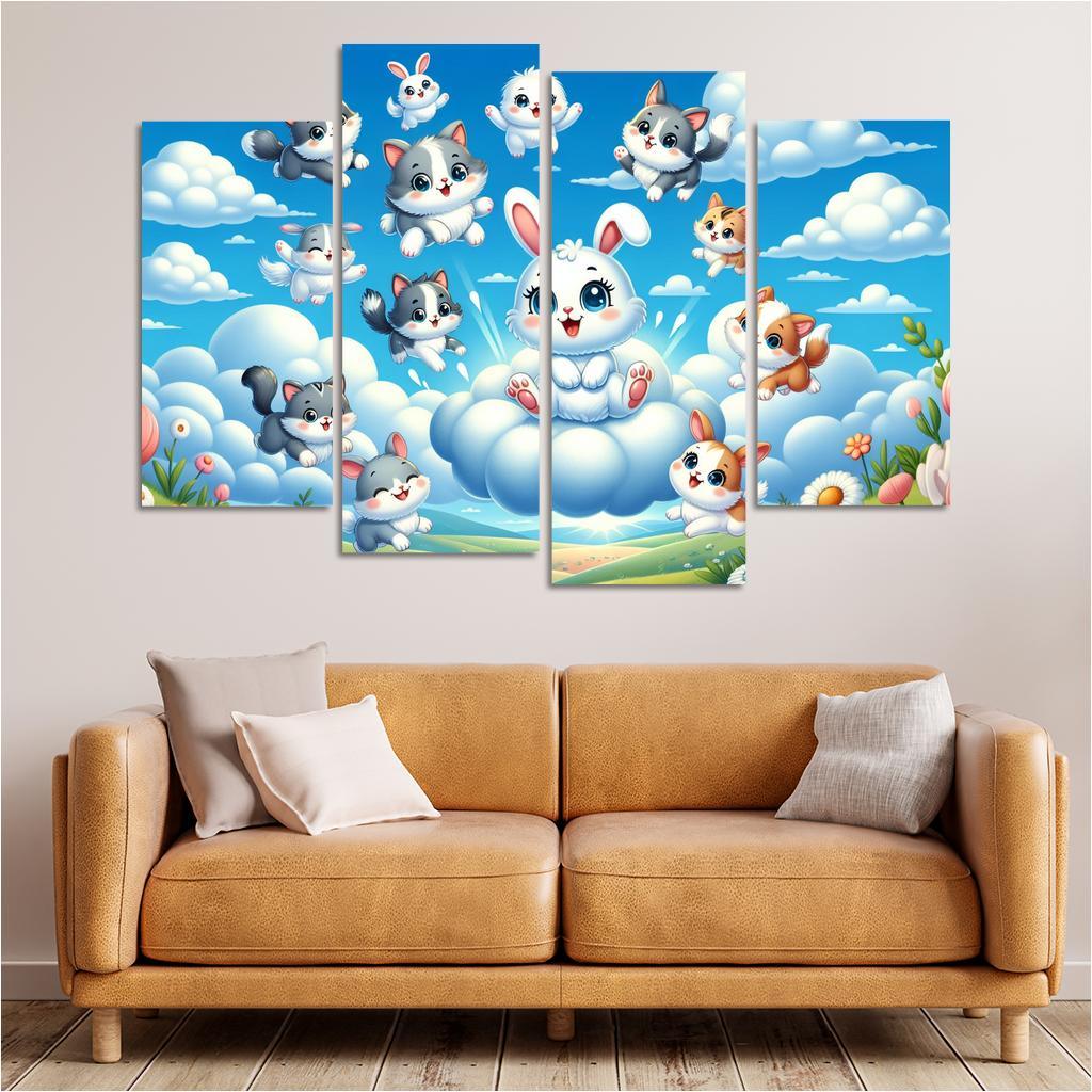 Curious Cloud Critters Premium Artwork Frames