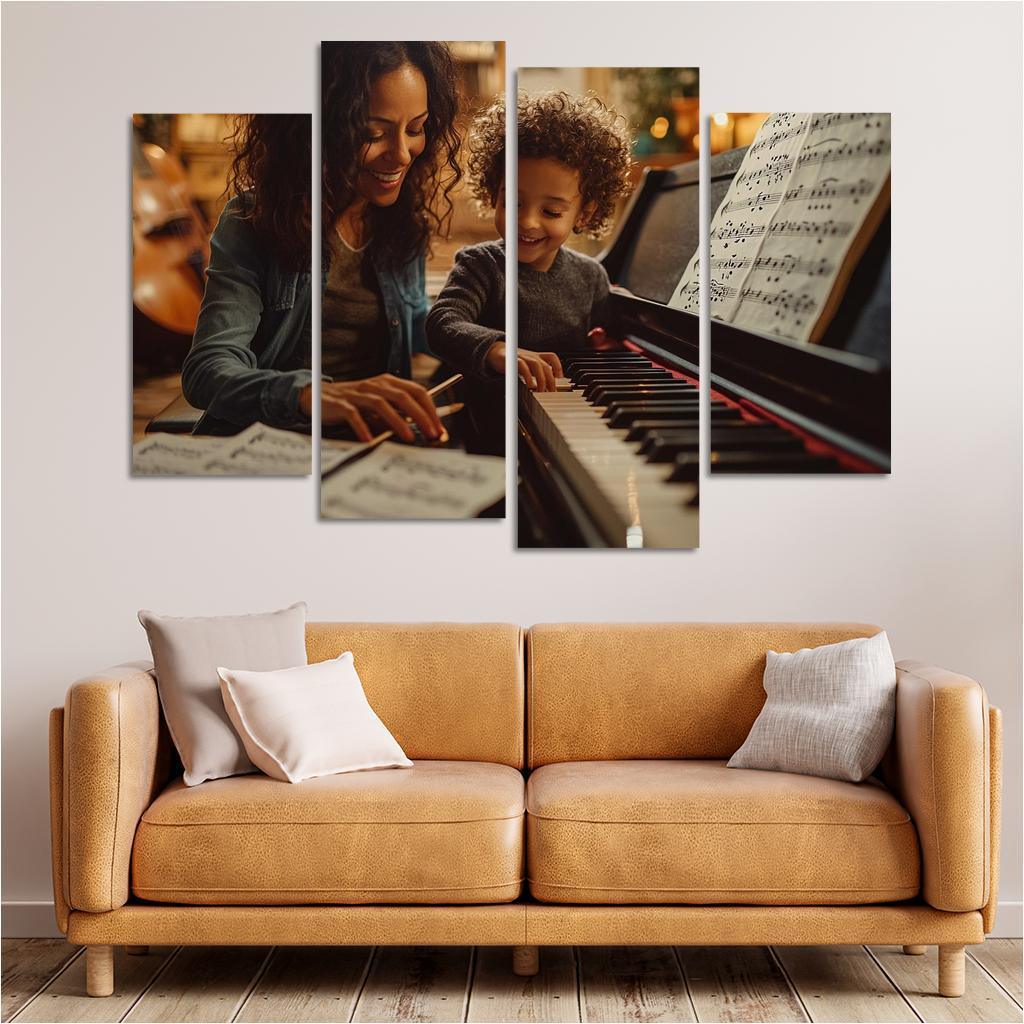 A Symphony Of Love A Mothers Unforgettable Melodies Canvas Paintings Frame