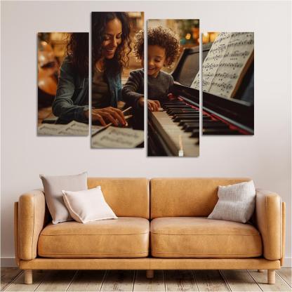 A Symphony Of Love A Mothers Unforgettable Melodies Canvas Paintings Frame