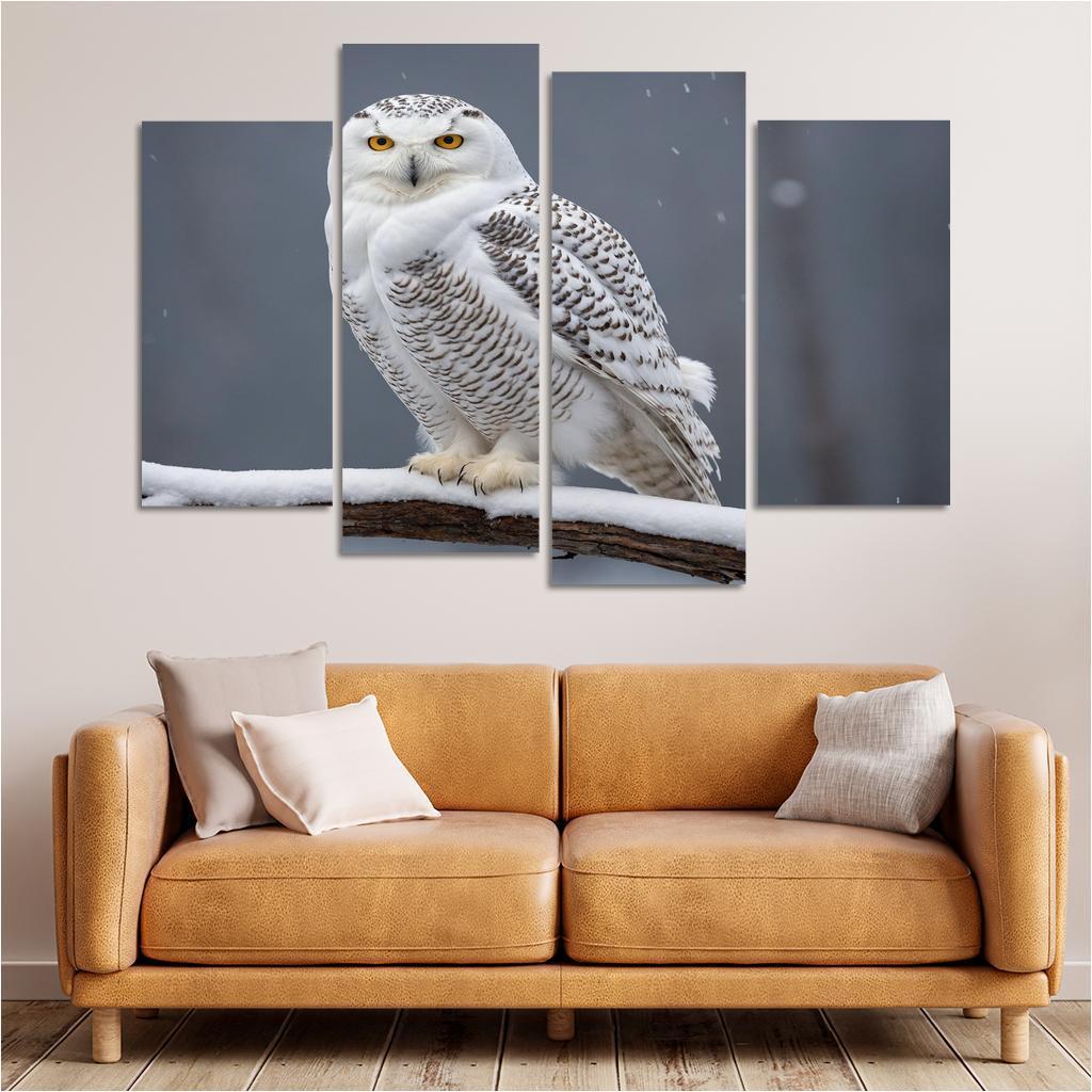 The Elusive Snowy Owl A Winter Wonder Custom Paintings Frame