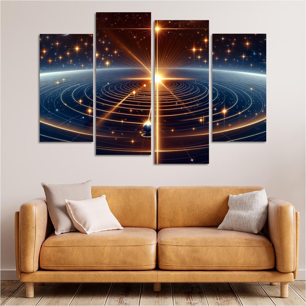 The Mechanics Of Stellar Parallax Abstract Paintings Frame