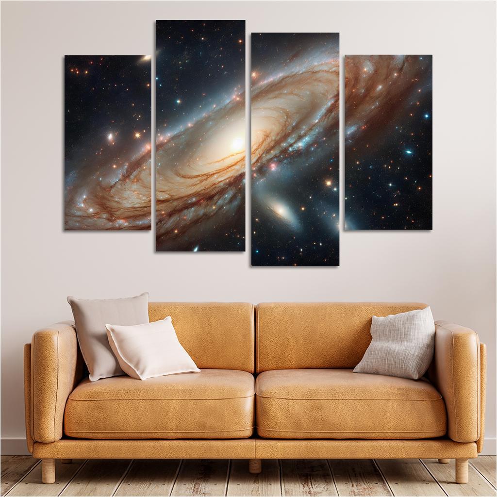 The Striking Features Of The Andromeda Galaxy Abstract Paintings Frame