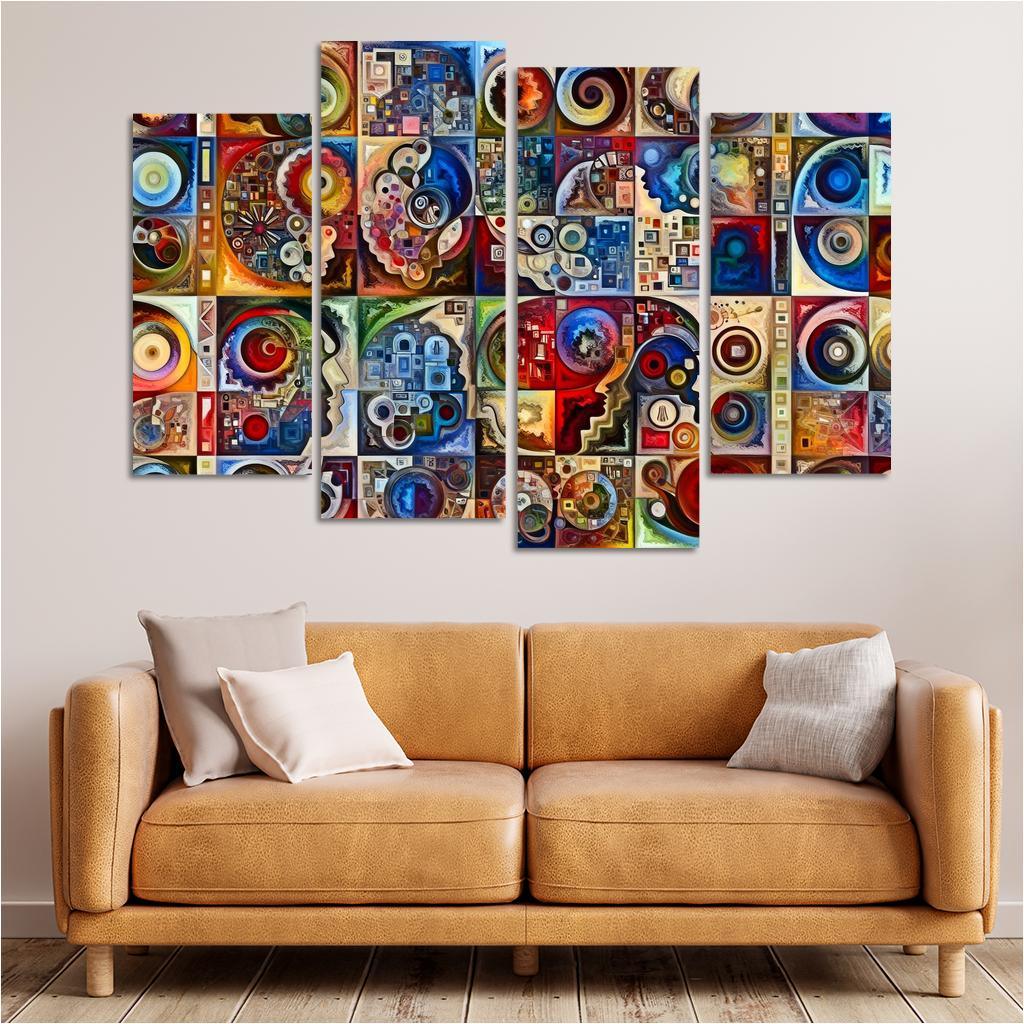 Crisis Of Identity Exploring Intersectionality Multi-panel Paintings