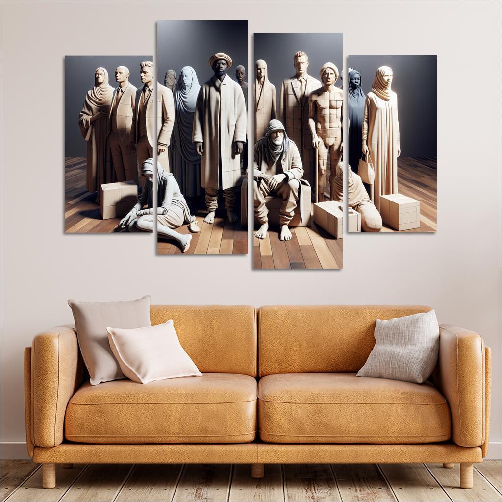 Empathy In Action Addressing Homelessness Through Art Multi-panel Paintings