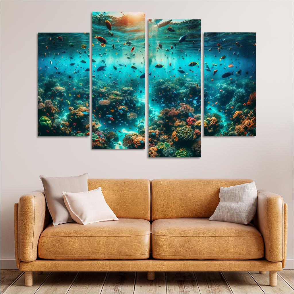 Coral Sanctuary Underwater Wonderland Custom Paintings Frame