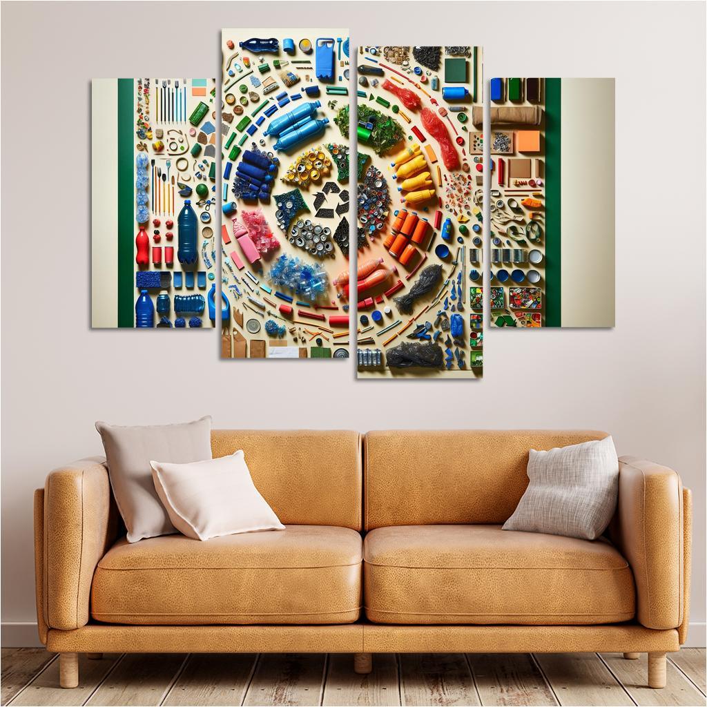 The Cycle Of Waste Advocating For A Circular Economy Multi-panel Paintings