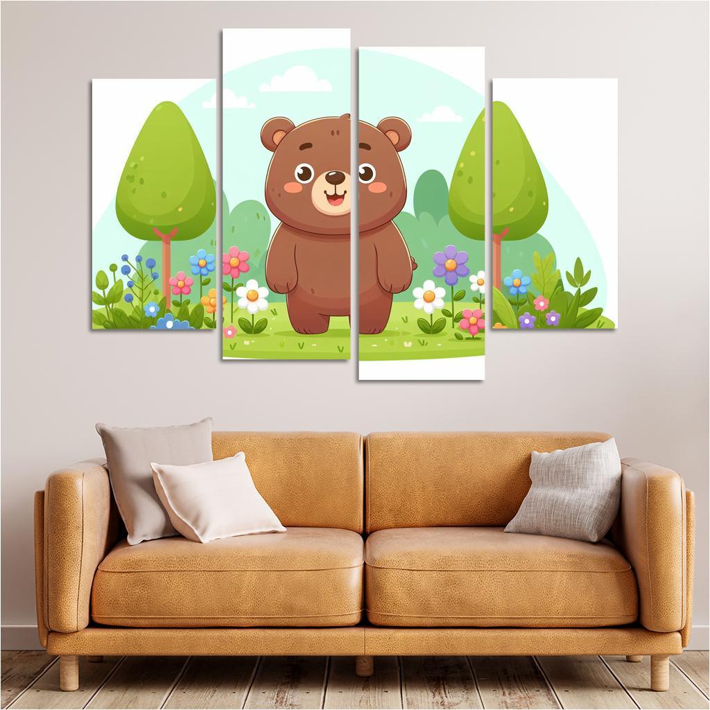 Brave Bear - Woodland Adventures Framed Paintings