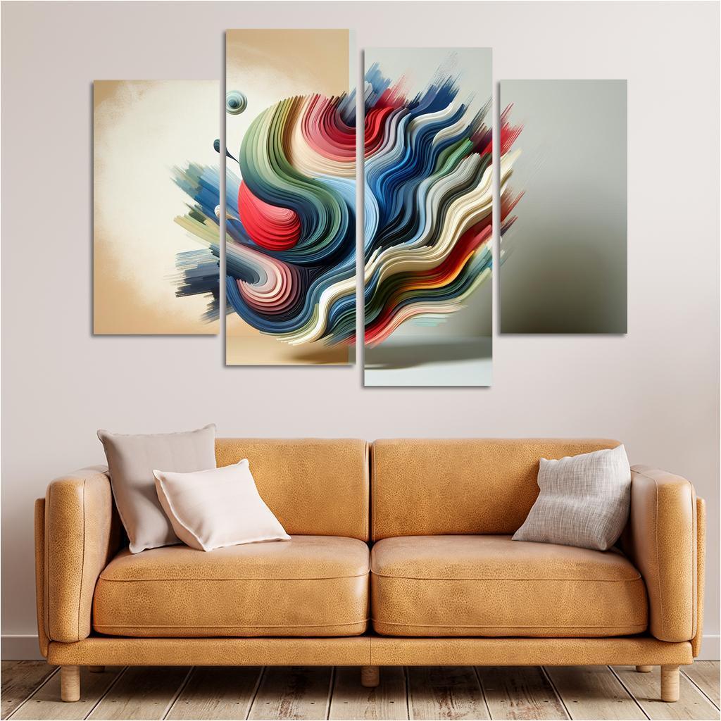 Luminous Acrylic Wall Art 4 Piece HD Canvas Wall Art-Original Frame