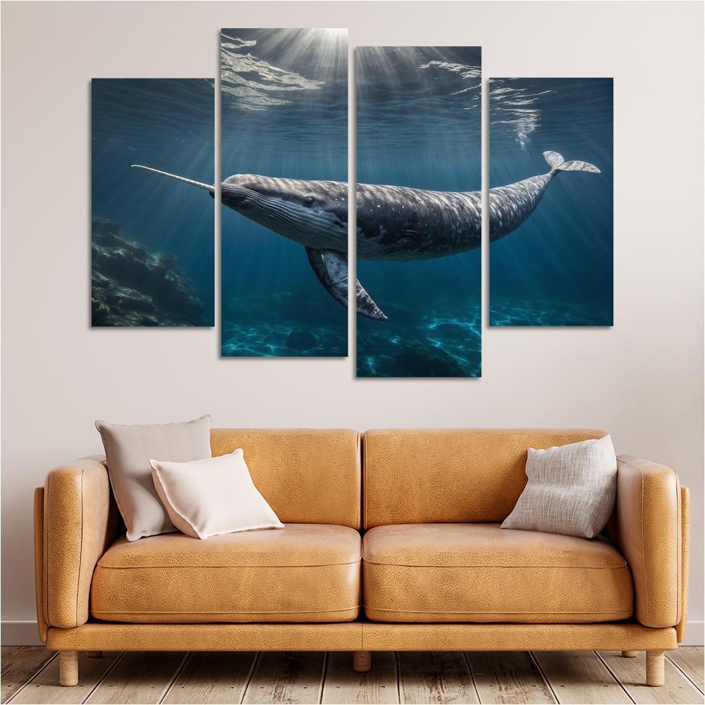 The Enigmatic Narwhal The Unicorn Of The Sea Framed Paintings