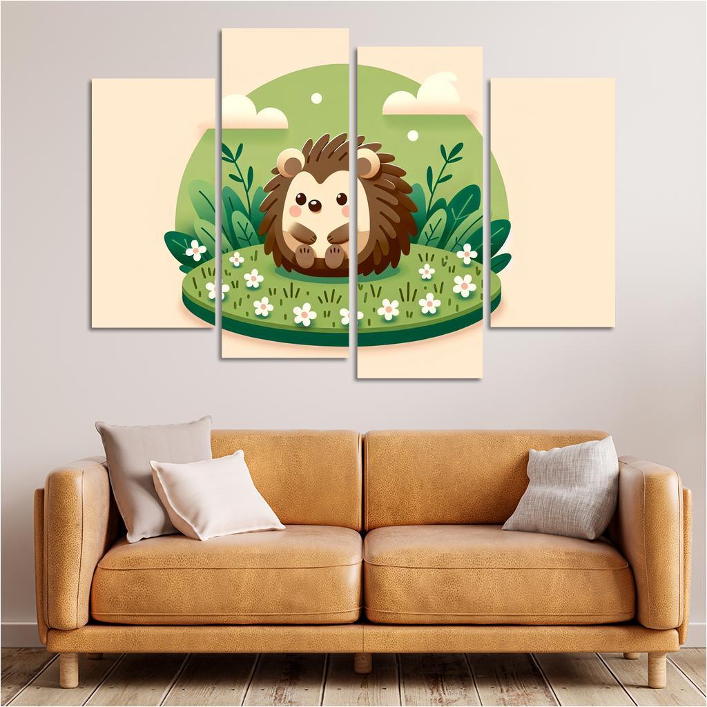 Friendly Hedgehog Modern Paintings Frame