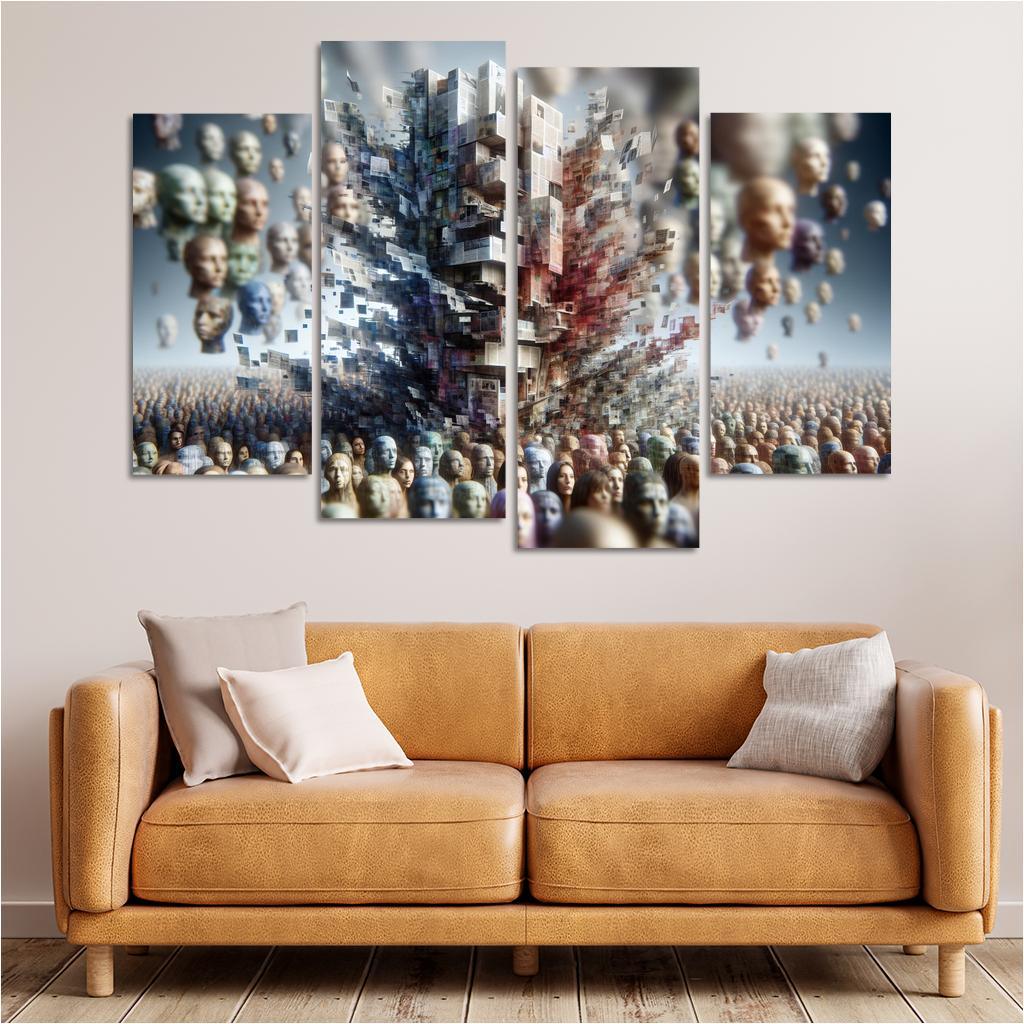 Erosion Of Trust The Crisis Of Misinformation Custom Paintings Frame