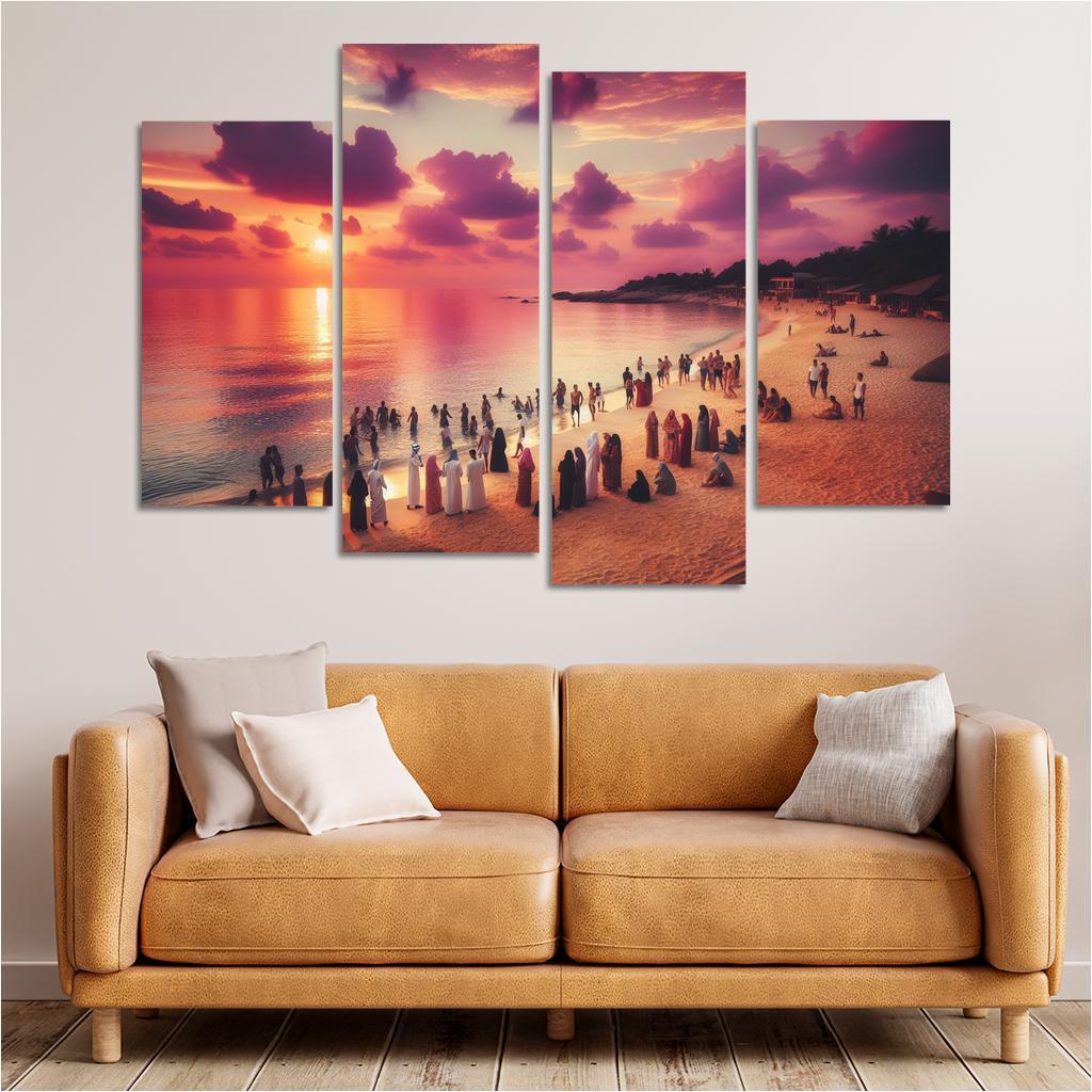 Sunset Glade Evening Retreat Abstract Paintings Frame
