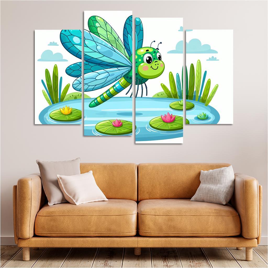 Daring Dragonfly Modern Paintings Frame