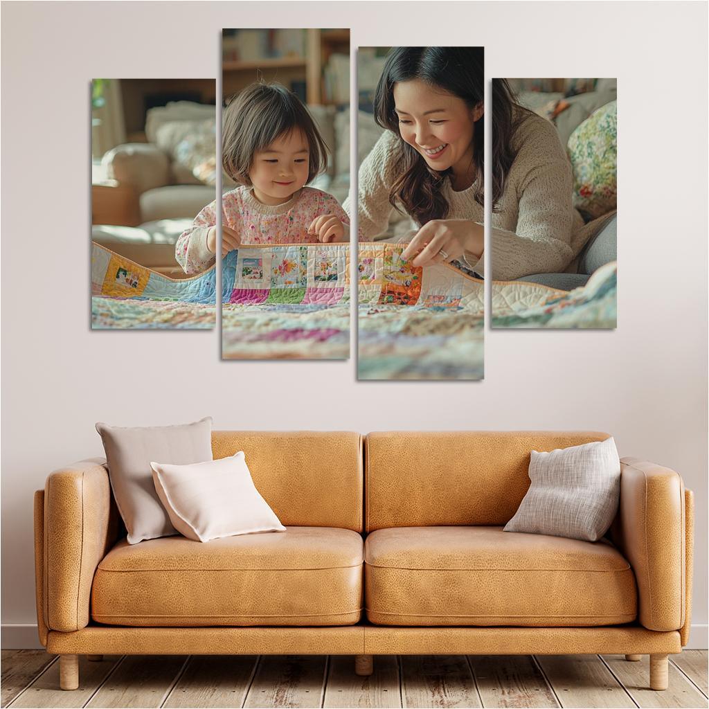 The Quilt Of Life Stitched With A Mother's Care One-piece Frames