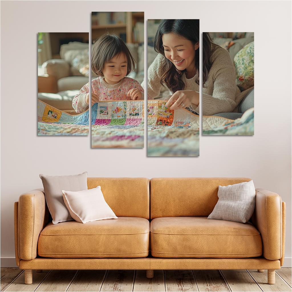 The Quilt Of Life Stitched With A Mother's Care One-piece Frames