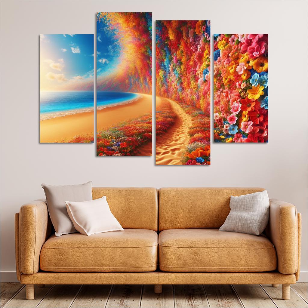 Wildflower Coast Nature's Color Palette Multi-panel Paintings