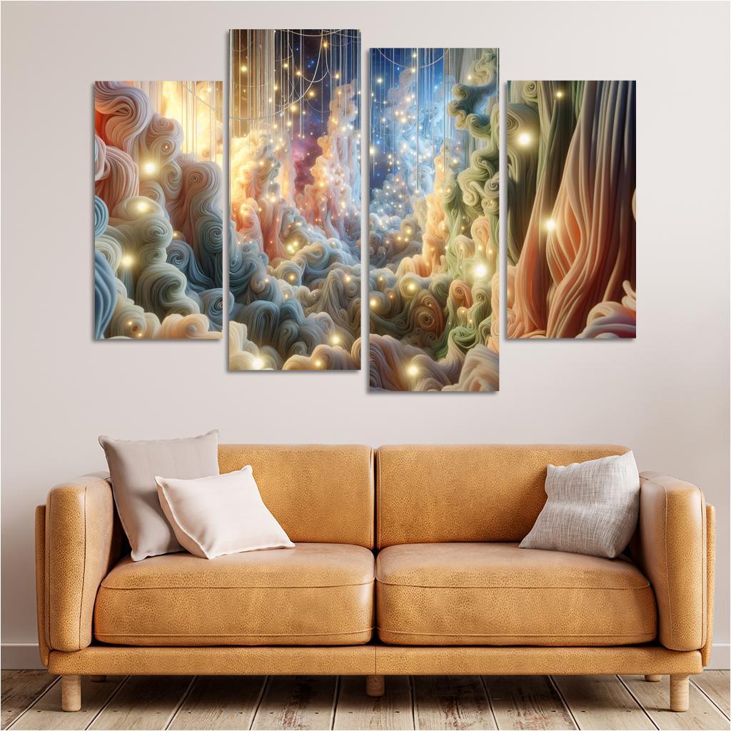 Whispers of Forgotten Dreams 4 Piece HD Canvas Wall Art-Original Frame