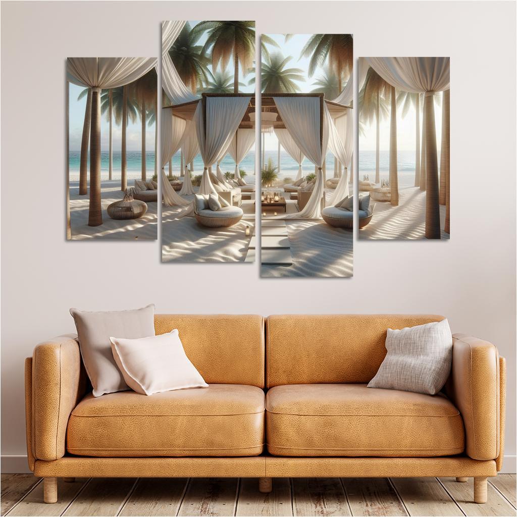 Tropical Oasis Beach And Spa Retreat Premium Artwork Frames