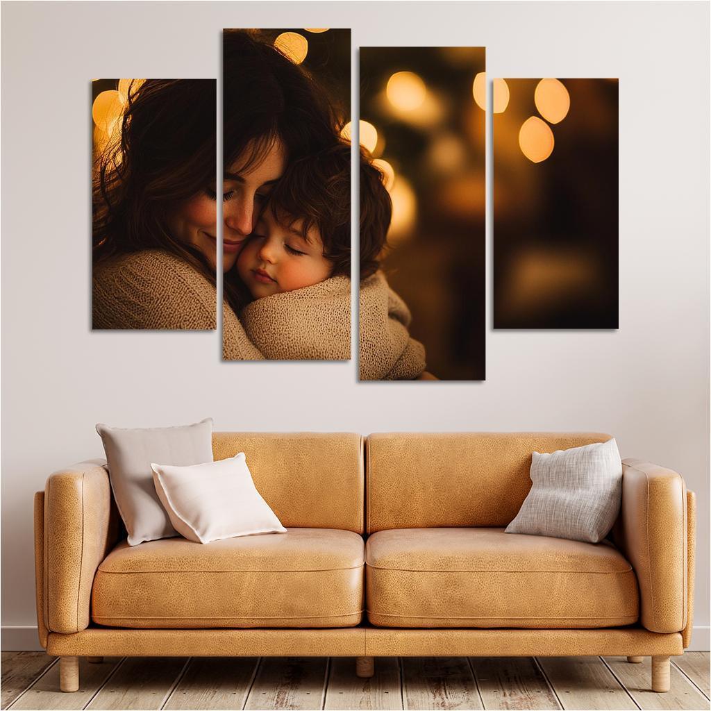 A Mothers Embrace The Comfort Of Love Canvas Paintings Frame