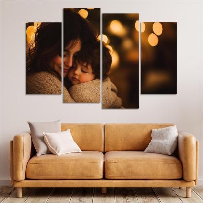 A Mothers Embrace The Comfort Of Love Canvas Paintings Frame