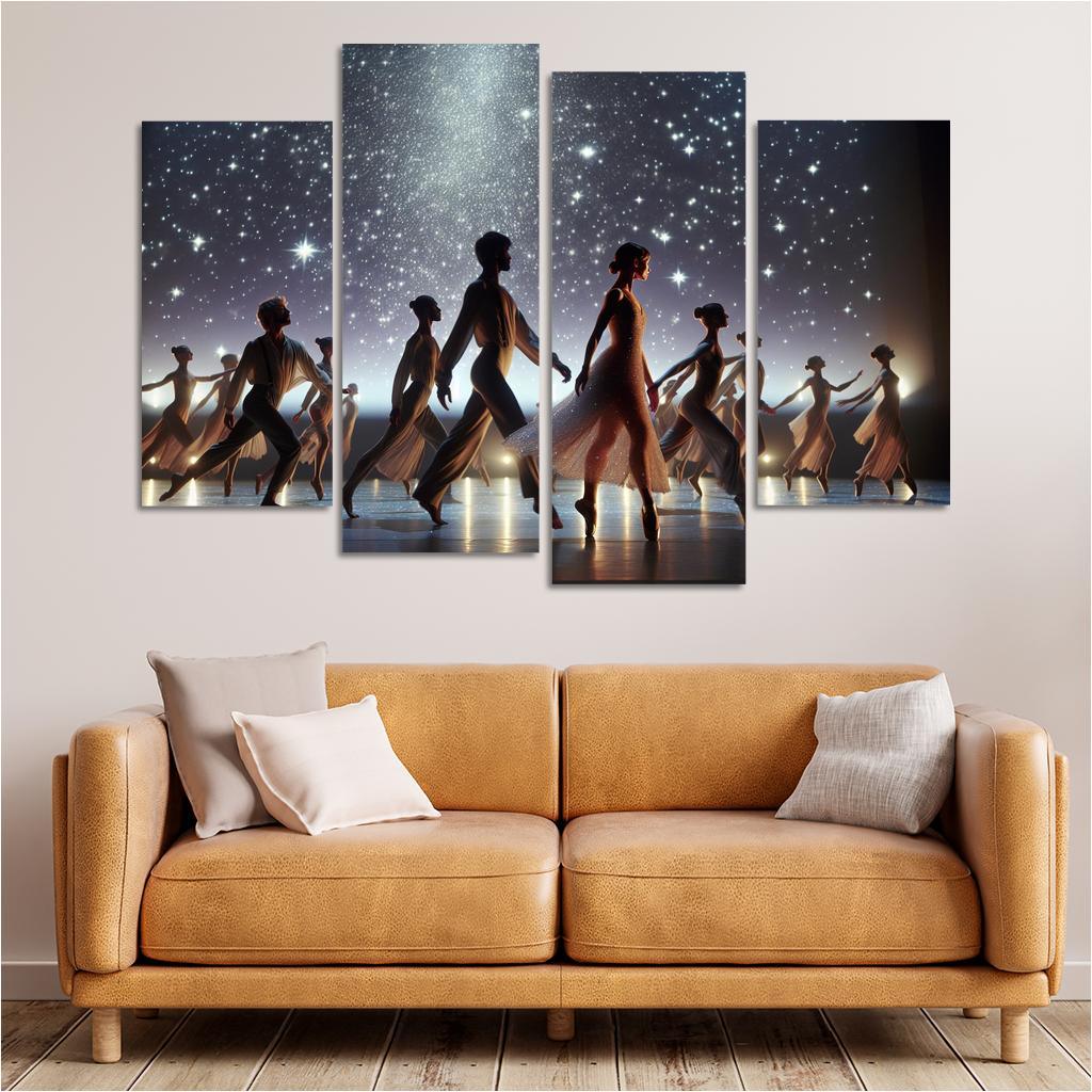 Tango del Cielo The Dance of Heaven 4 Piece HD Canvas Wall Art-Original Frame