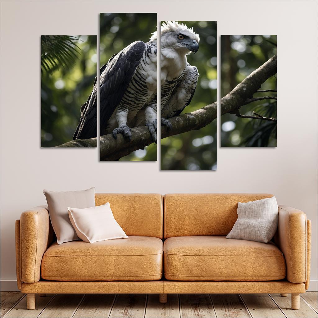The Regal Harpy Eagle Master Of The Forest Canopy Modern Paintings Frame