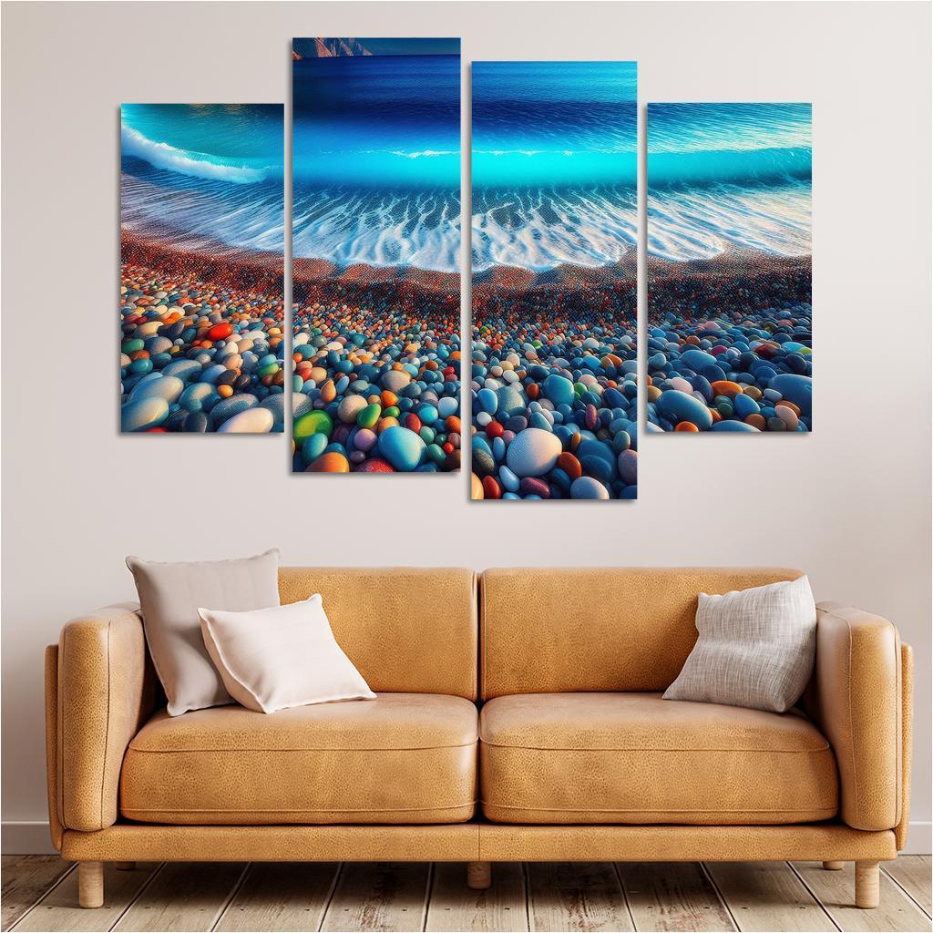 Pebble Beach A Geological Marvel Multi-panel Paintings