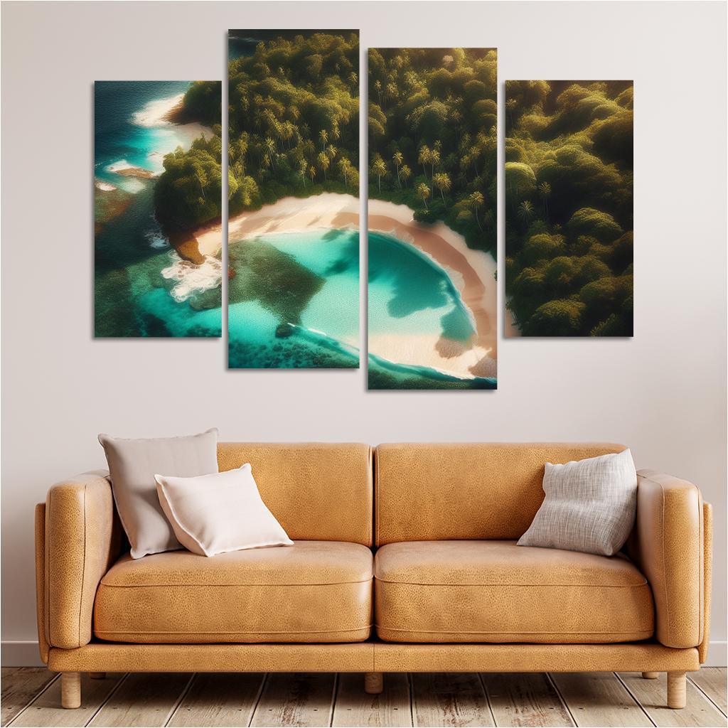 Hidden Paradise Beach Premium Artwork Frames