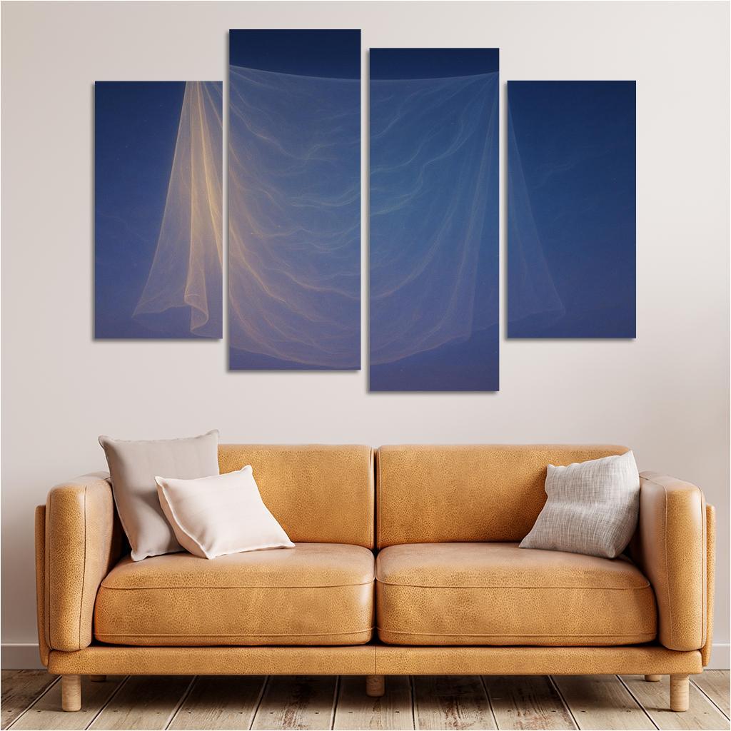 Luminous Veil Of Eternal Whispers Multi-panel Paintings
