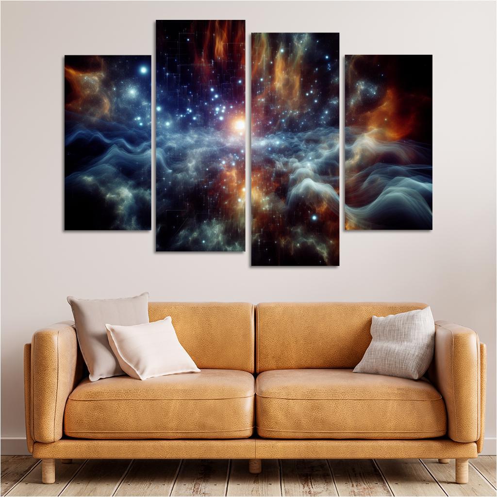 The Marvels Of Cosmic Background Radiation Abstract Paintings Frame