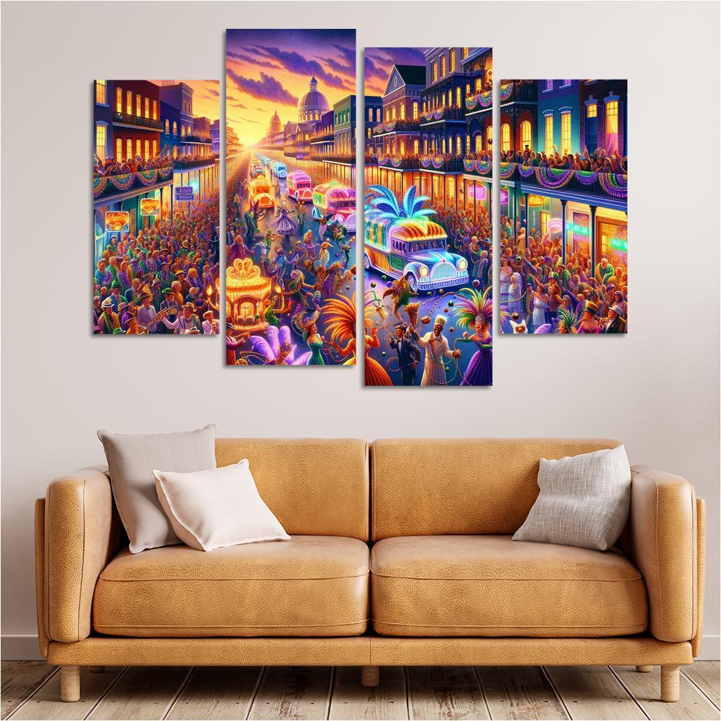 Mardi Gras - Usa Framed Paintings