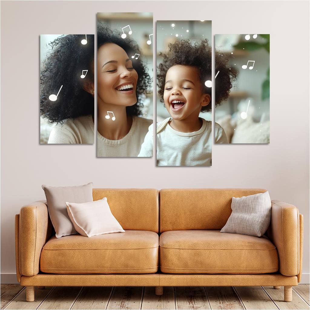 The Heartfelt Melody A Mothers Love Song Custom Paintings Frame