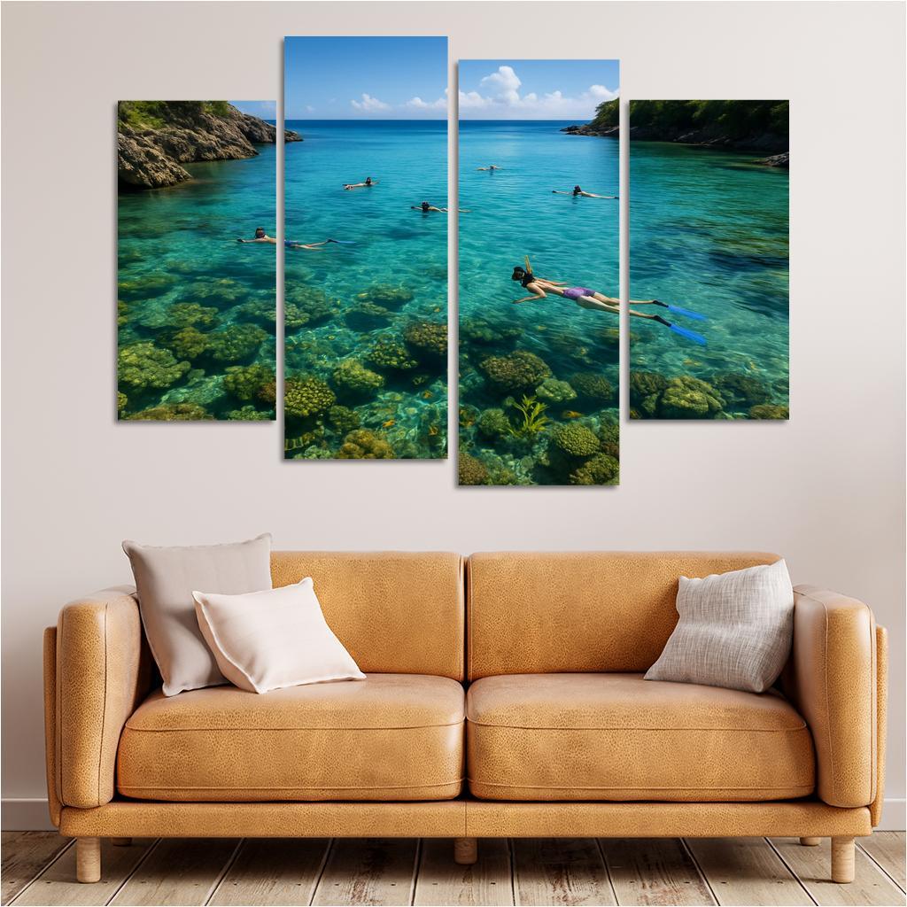 Crystal Bay Snorkeling Sanctuary Custom Paintings Frame