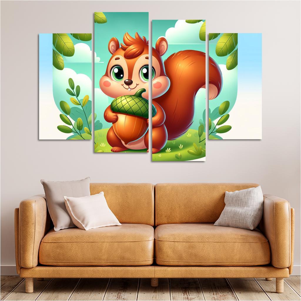 Sneaky Squirrel Modern Paintings Frame